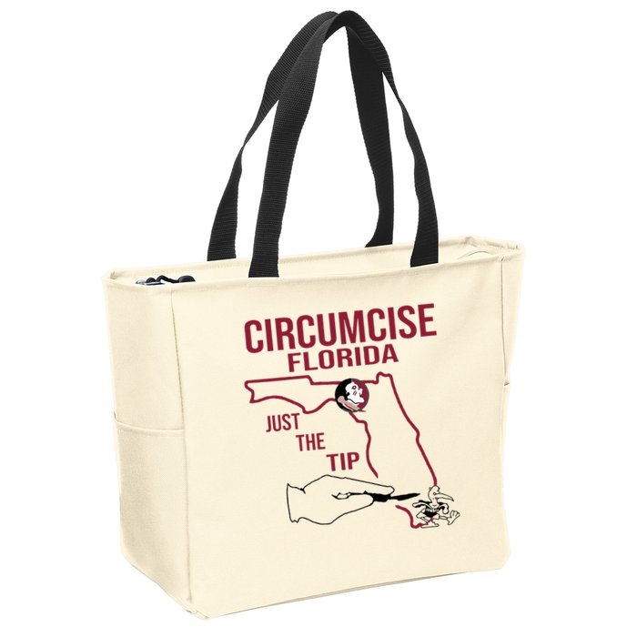 Circumcise Florida Just The Tip Zip Tote Bag