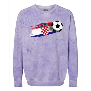 Croatia Flag Jersey Croatian Soccer Team Croatian Colorblast Crewneck Sweatshirt