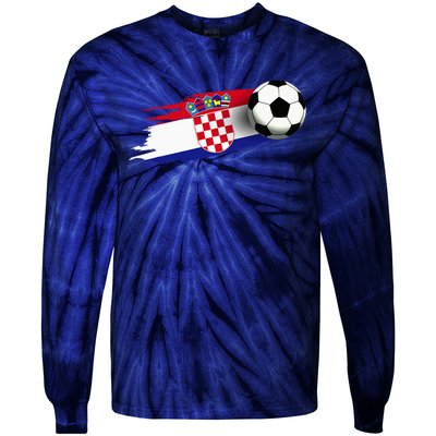 Croatia Flag Jersey Croatian Soccer Team Croatian Tie-Dye Long Sleeve Shirt