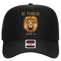 Christian Fearless Joshua 1:9 Faith Gift High Crown Mesh Back Trucker Hat