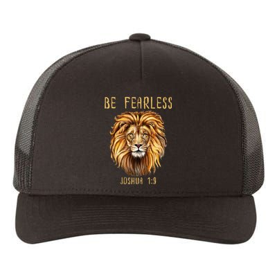 Christian Fearless Joshua 1:9 Faith Gift Yupoong Adult 5-Panel Trucker Hat