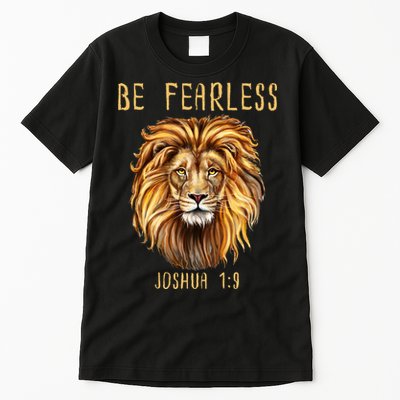 Christian Fearless Joshua 1:9 Faith Gift Tall T-Shirt