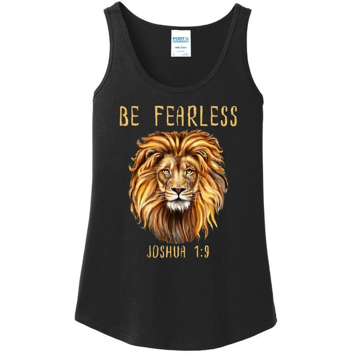 Christian Fearless Joshua 1:9 Faith Gift Ladies Essential Tank