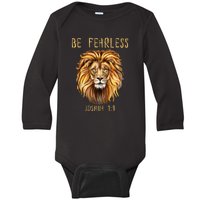 Christian Fearless Joshua 1:9 Faith Gift Baby Long Sleeve Bodysuit