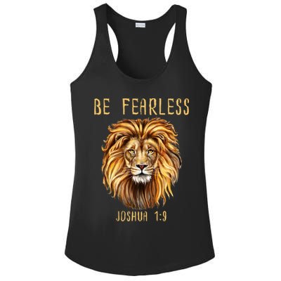 Christian Fearless Joshua 1:9 Faith Gift Ladies PosiCharge Competitor Racerback Tank