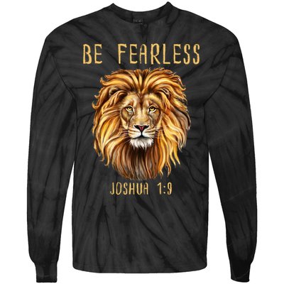 Christian Fearless Joshua 1:9 Faith Gift Tie-Dye Long Sleeve Shirt