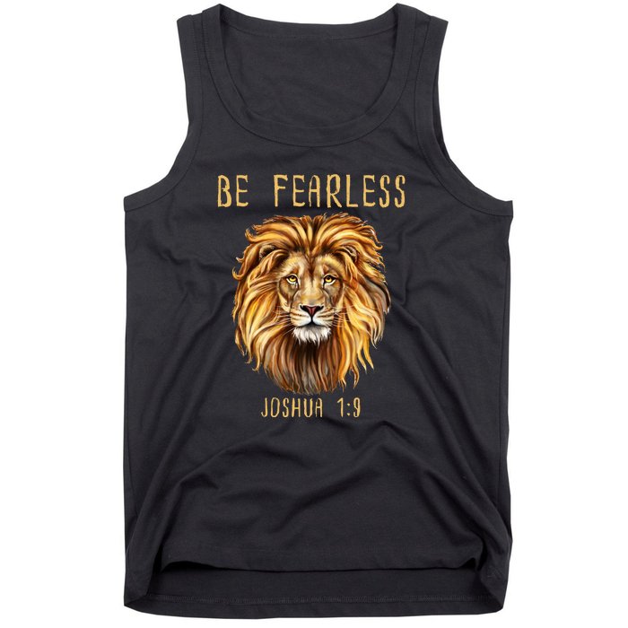 Christian Fearless Joshua 1:9 Faith Gift Tank Top