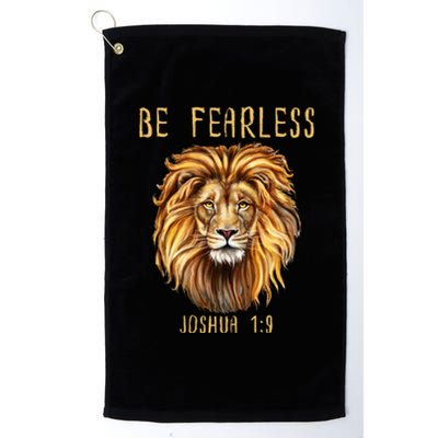 Christian Fearless Joshua 1:9 Faith Gift Platinum Collection Golf Towel