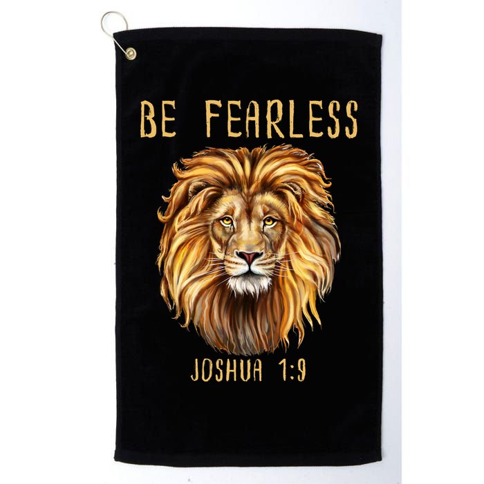Christian Fearless Joshua 1:9 Faith Gift Golf Towel