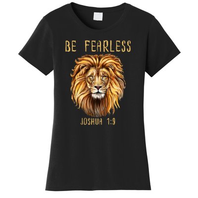 Christian Fearless Joshua 1:9 Faith Gift Women's T-Shirt