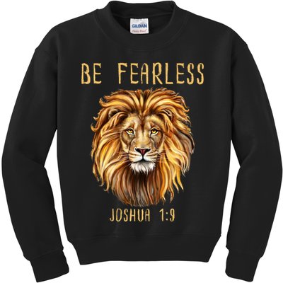 Christian Fearless Joshua 1:9 Faith Gift Kids Sweatshirt