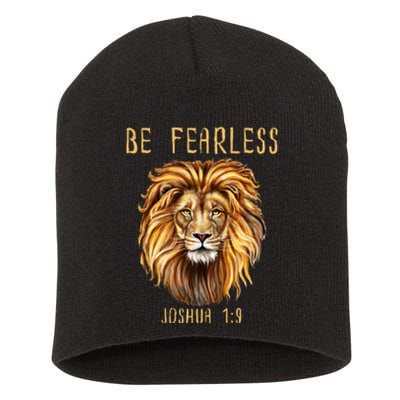 Christian Fearless Joshua 1:9 Faith Gift Short Acrylic Beanie