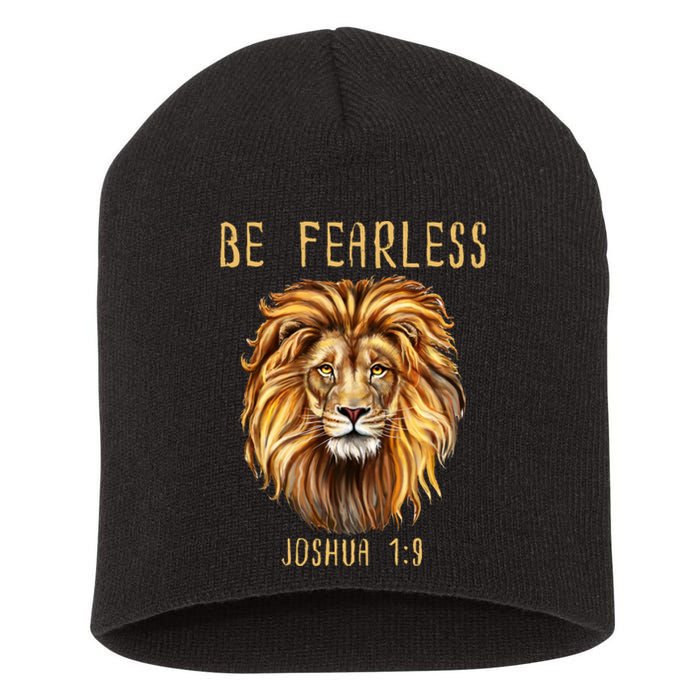 Christian Fearless Joshua 1:9 Faith Gift Short Acrylic Beanie