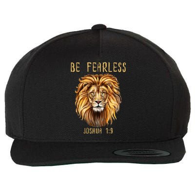 Christian Fearless Joshua 1:9 Faith Gift Wool Snapback Cap