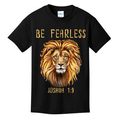 Christian Fearless Joshua 1:9 Faith Gift Kids T-Shirt