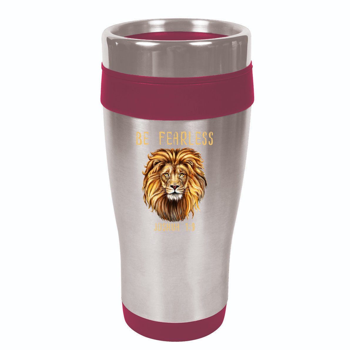 Christian Fearless Joshua 1:9 Faith Gift 16oz Travel Tumbler