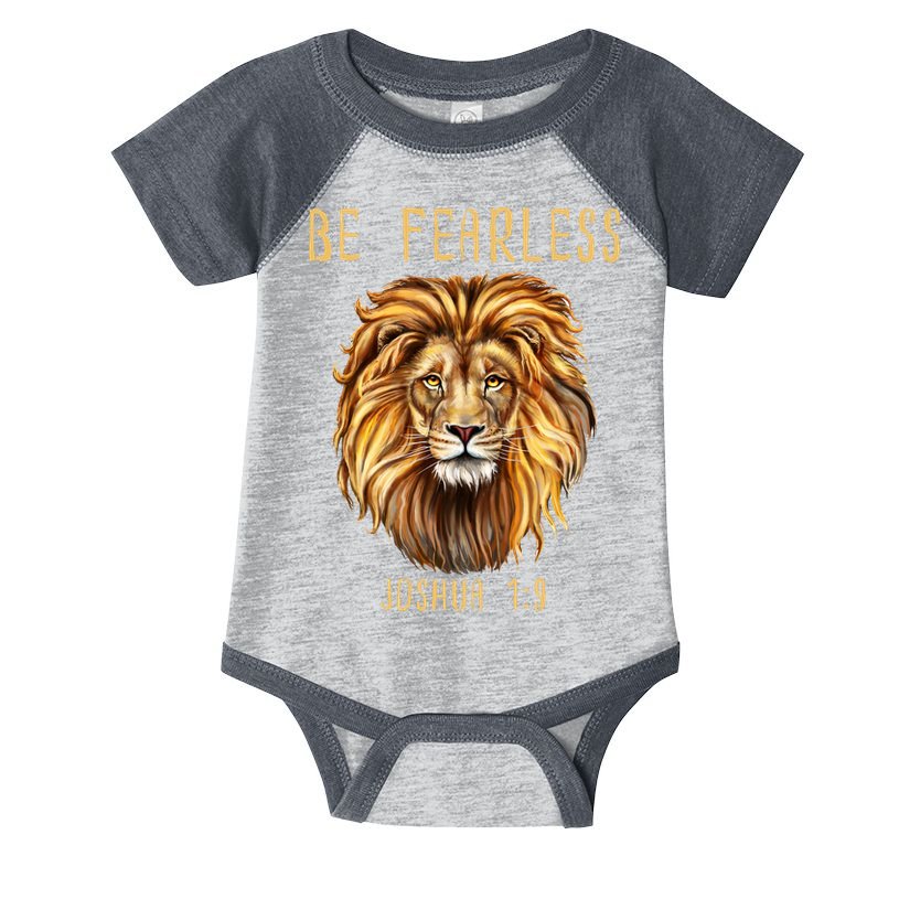 Christian Fearless Joshua 1:9 Faith Gift Infant Baby Jersey Bodysuit