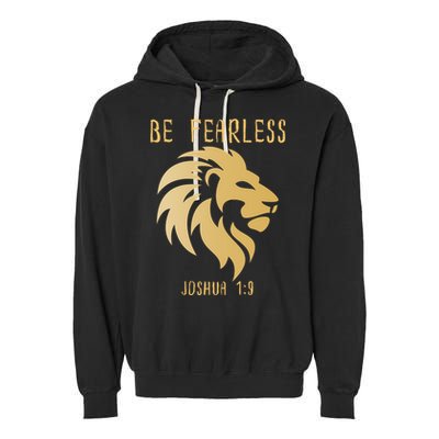 Christian Fearless Joshua 1:9 Faith Gift Garment-Dyed Fleece Hoodie
