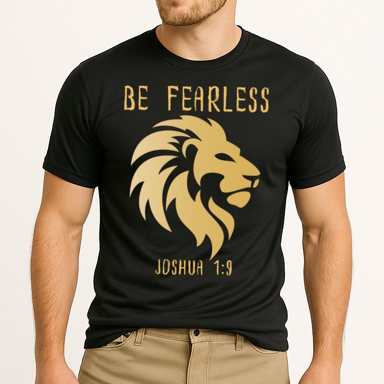 Christian Fearless Joshua 1:9 Faith Gift Performance Shirt