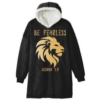 Christian Fearless Joshua 1:9 Faith Gift Hooded Wearable Blanket