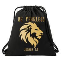 Christian Fearless Joshua 1:9 Faith Gift Drawstring Bag
