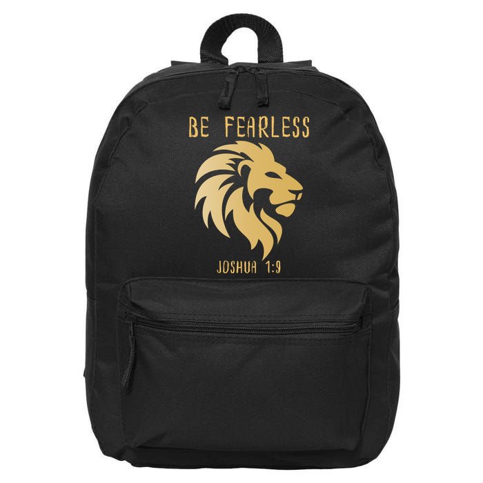 Christian Fearless Joshua 1:9 Faith Gift 16 in Basic Backpack