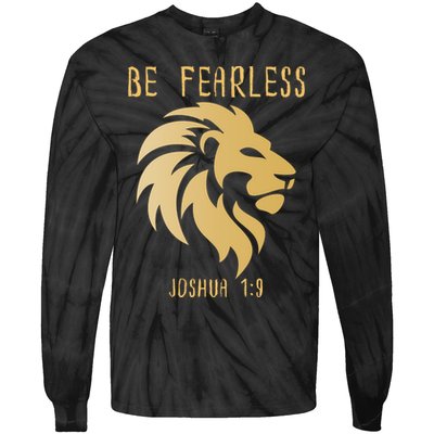 Christian Fearless Joshua 1:9 Faith Gift Tie-Dye Long Sleeve Shirt
