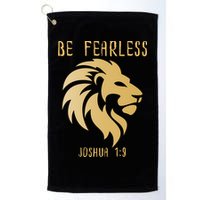 Christian Fearless Joshua 1:9 Faith Gift Golf Towel