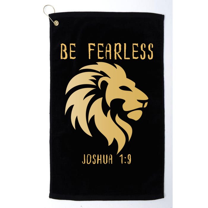 Christian Fearless Joshua 1:9 Faith Gift Golf Towel