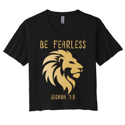 Christian Fearless Joshua 1:9 Faith Gift Crop Top