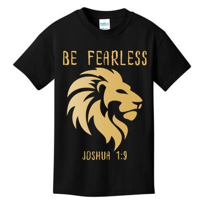 Christian Fearless Joshua 1:9 Faith Gift Kids T-Shirt