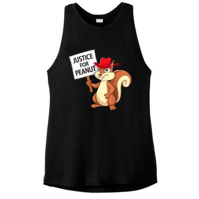 Christmas Funny Justice For Peanut Pnut Squirrel Pnut Justice Gift Ladies PosiCharge Tri-Blend Wicking Tank