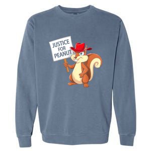 Christmas Funny Justice For Peanut Pnut Squirrel Pnut Justice Gift Garment-Dyed Sweatshirt