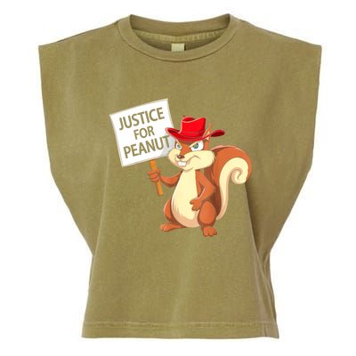 Christmas Funny Justice For Peanut Pnut Squirrel Pnut Justice Gift Garment-Dyed Women's Muscle Tee