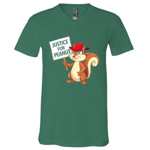 Christmas Funny Justice For Peanut Pnut Squirrel Pnut Justice Gift V-Neck T-Shirt