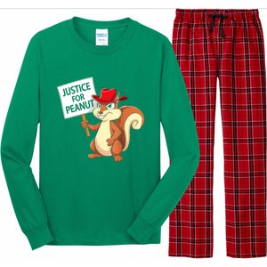 Christmas Funny Justice For Peanut Pnut Squirrel Pnut Justice Gift Long Sleeve Pajama Set