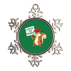 Christmas Funny Justice For Peanut Pnut Squirrel Pnut Justice Gift Metallic Star Ornament