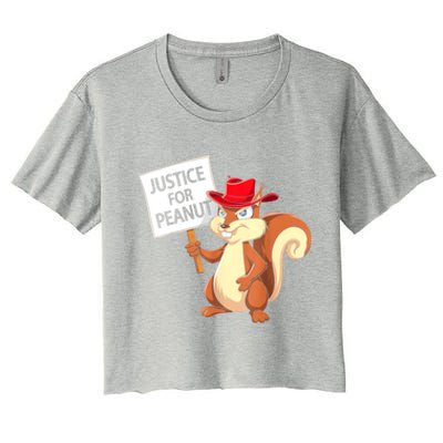 Christmas Funny Justice For Peanut Pnut Squirrel Pnut Justice Gift Women's Crop Top Tee