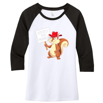 Christmas Funny Justice For Peanut Pnut Squirrel Pnut Justice Gift Women's Tri-Blend 3/4-Sleeve Raglan Shirt