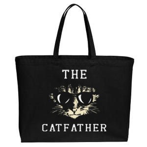 Cat Father Kitty Dad Fathers Day Meow Feline Gift Cotton Canvas Jumbo Tote