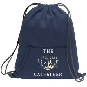 Cat Father Kitty Dad Fathers Day Meow Feline Gift Sweatshirt Cinch Pack Bag