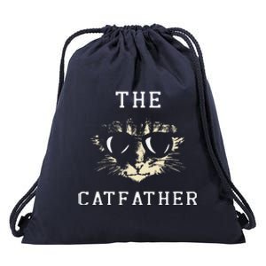 Cat Father Kitty Dad Fathers Day Meow Feline Gift Drawstring Bag