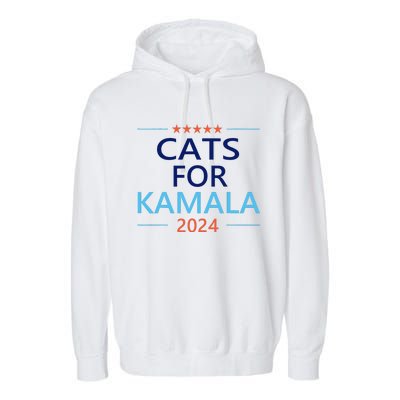 Cats For Kamala Harris 2024 Childless Cat Lady Jd Vance Garment-Dyed Fleece Hoodie