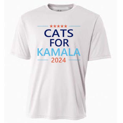 Cats For Kamala Harris 2024 Childless Cat Lady Jd Vance Cooling Performance Crew T-Shirt