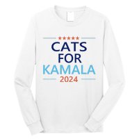 Cats For Kamala Harris 2024 Childless Cat Lady Jd Vance Long Sleeve Shirt