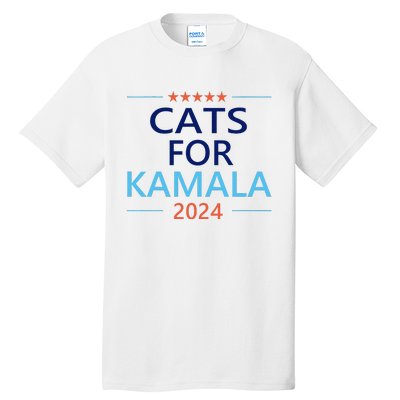 Cats For Kamala Harris 2024 Childless Cat Lady Jd Vance Tall T-Shirt