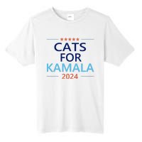 Cats For Kamala Harris 2024 Childless Cat Lady Jd Vance Tall Fusion ChromaSoft Performance T-Shirt