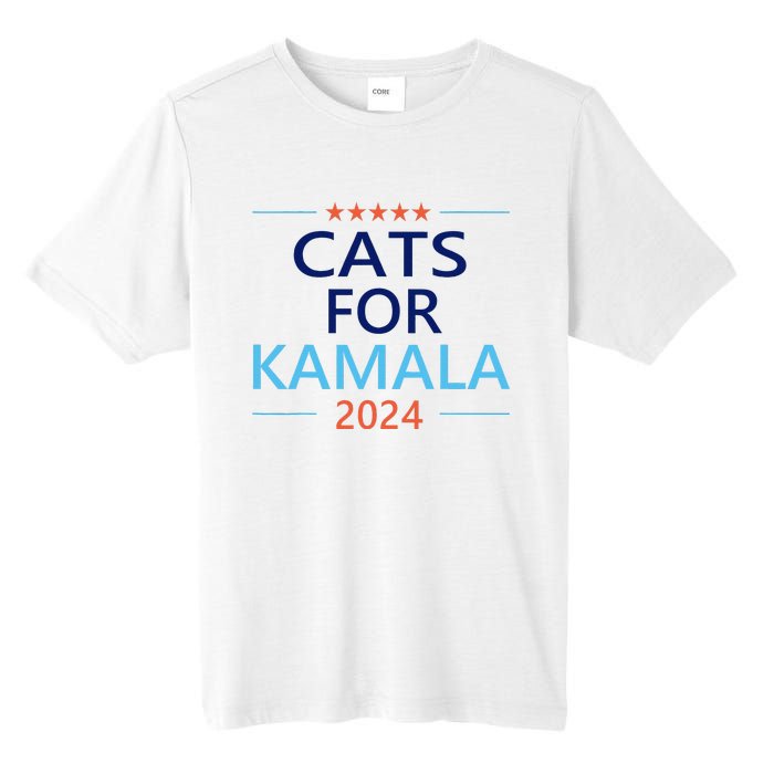 Cats For Kamala Harris 2024 Childless Cat Lady Jd Vance Tall Fusion ChromaSoft Performance T-Shirt