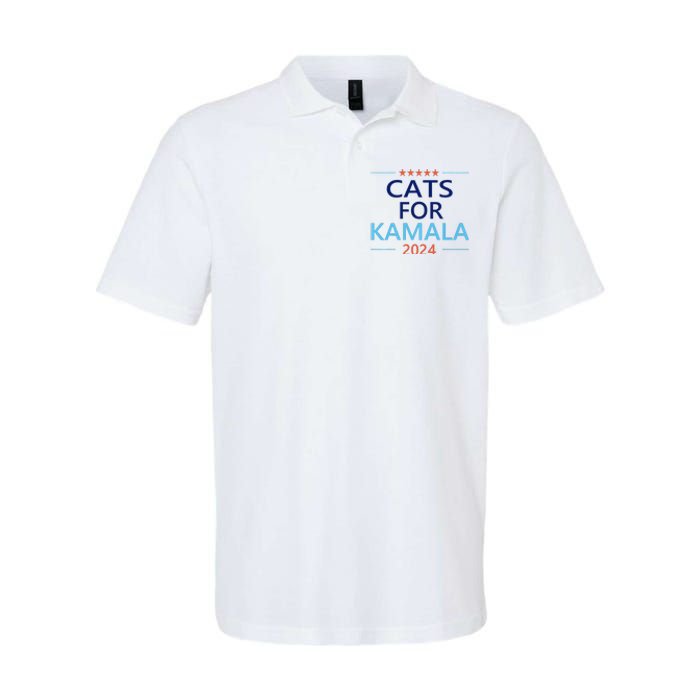 Cats For Kamala Harris 2024 Childless Cat Lady Jd Vance Softstyle Adult Sport Polo