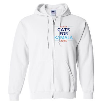 Cats For Kamala Harris 2024 Childless Cat Lady Jd Vance Full Zip Hoodie